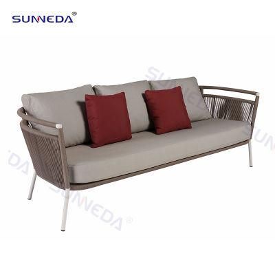 Garden Patio Aluminium Alloy Metal Comfortable Fashion Cushion Soft Sofa Outdoor Furniture