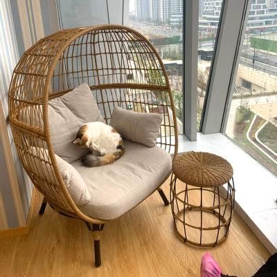 Ansivo Outdoor Birdcage Sofa Waterproof Sunscreen Rattan Chair Courtyard Open-Air Nordic Rattan Leisure Terrace Rattan