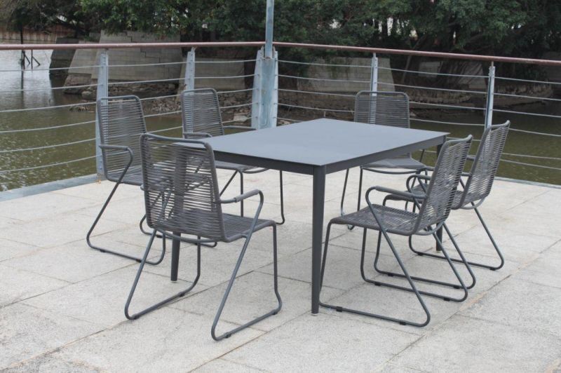 Room Outdoor OEM Customized Foshan Black Patio Balcony Dining Set