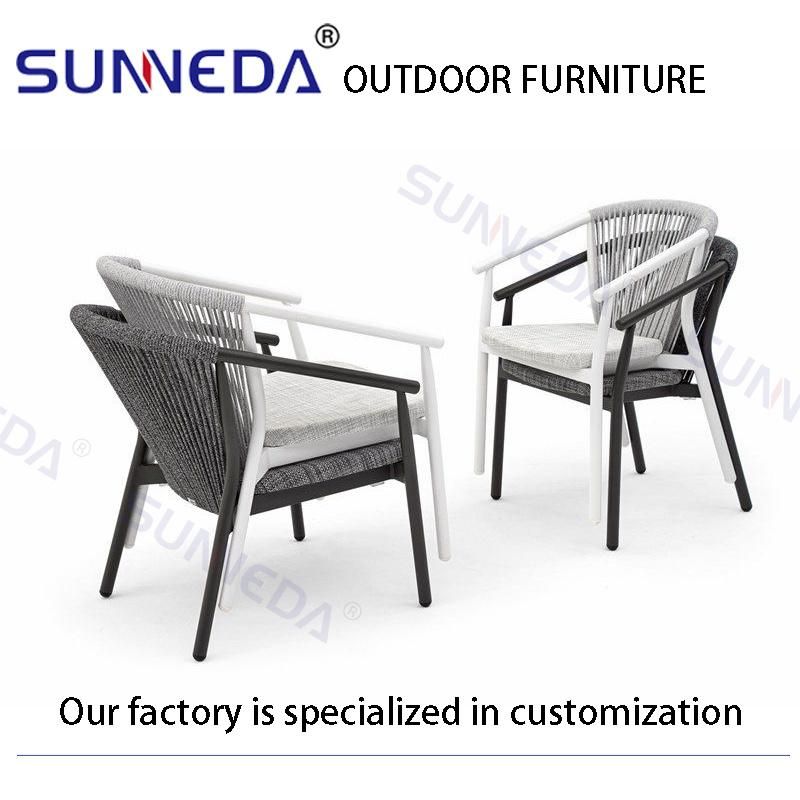 Outdoor Minimalism Dining Garden Courtyard Patio Villa Stackable Chair Furniture