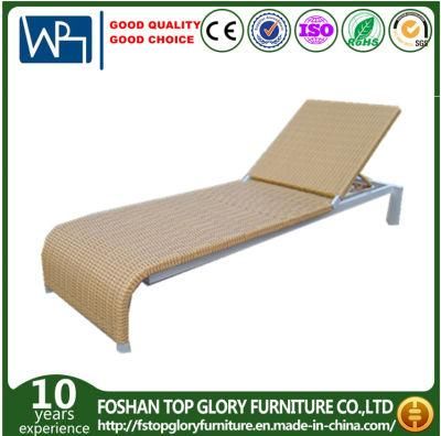 Outdoor Wicker Sunbed Rattan Sun Lounger Leisure Daybed Garden Furniture