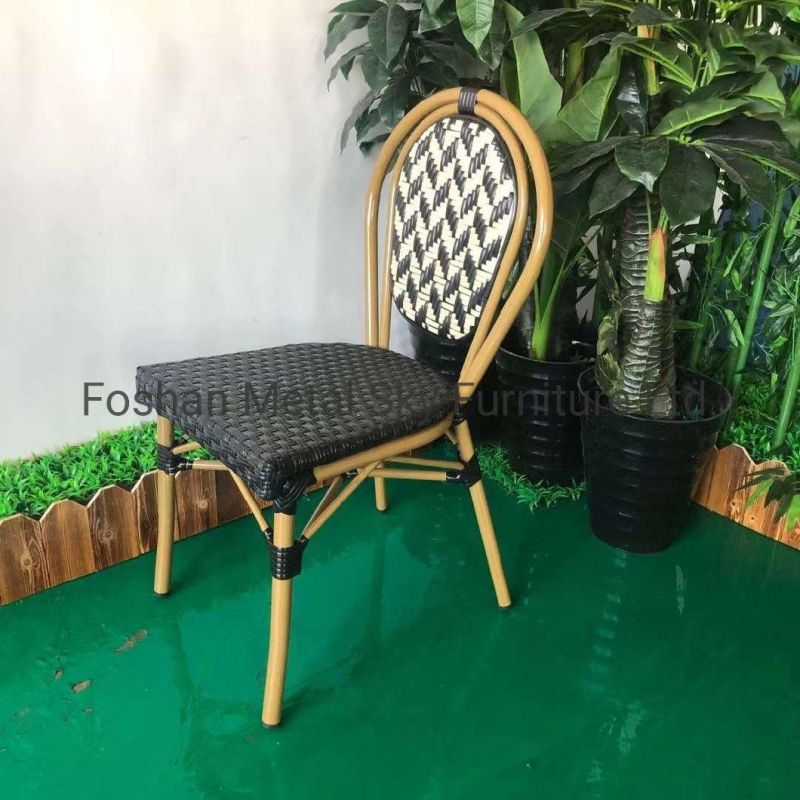 Outdoor Aluminum Wooden Garden Hotel Patio Rope Teslin Rattan Chair