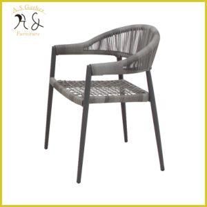 Commercial Grade Furniture Outdoor Round PE Rattan Weaving Cafe Dining Armchair