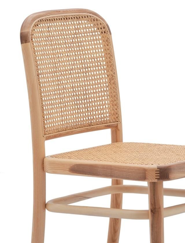 French Bistro Real Rattan Back Solid Wooden Events Hire Dining Chair