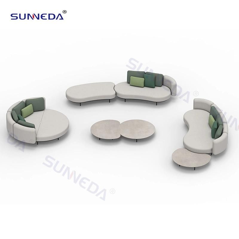 Courtyard Weekend Party Leisure Sofa Set with Rock Table