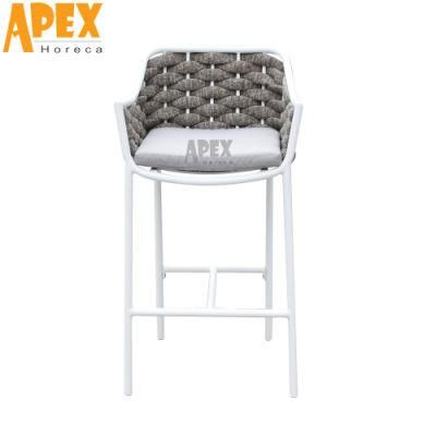 High Quality Aluminum Outdoor Furniture Rope Bar Chair Cheap Wholesale
