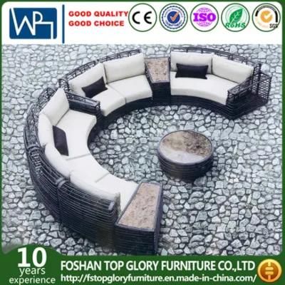 Unique Round PE Rattan Outdoor Garden Furniture Hotel Leisure Sectional Sofa (TG-020)