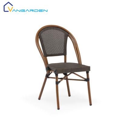 Popular Mesh Black Outdoor Stackable Chairs for Restaurant