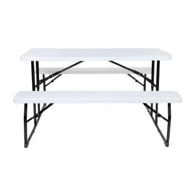 Dining Outdoor Folding Picnic Table and Benches with 6 Sater