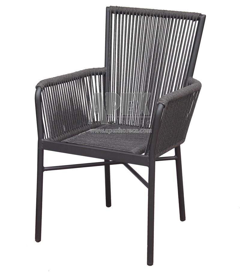 Popular Leisure Garden Patio Outdoor Textilene Rope Chair for Outdoor