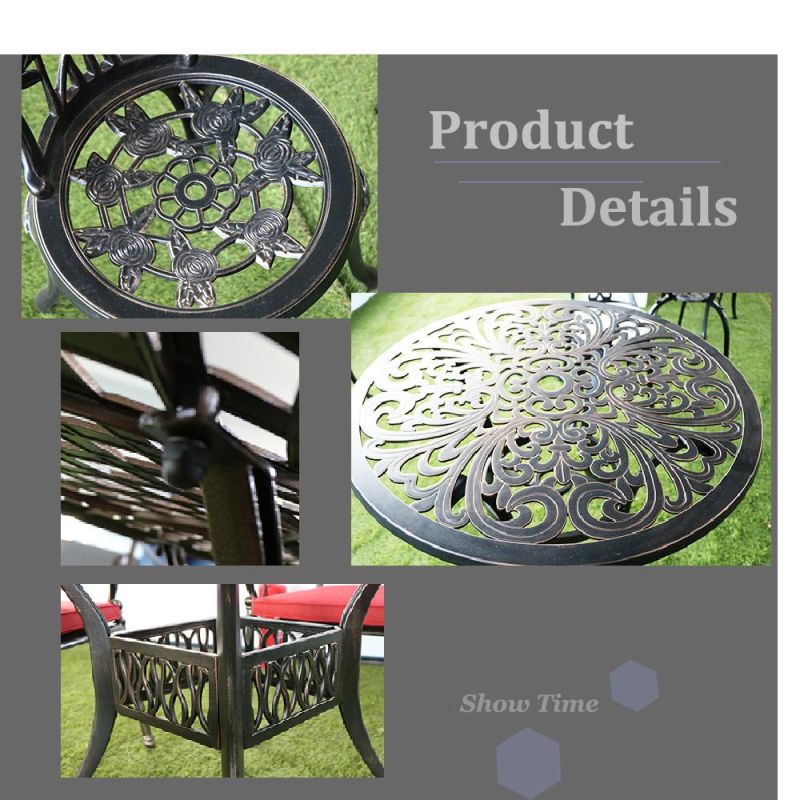 8 Seats Patio Dining Table Furniture Aluminium Outdoor Garden Table Furniture