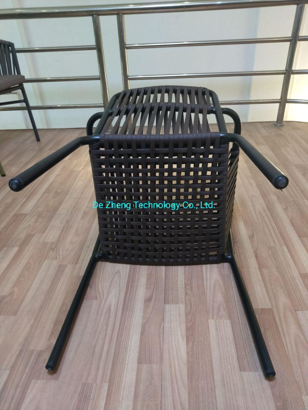 Waterproof Modern Style Leisure Commercial Hotel Dining Restaurant Rattan Outdoor Dining Chair (accept customized)