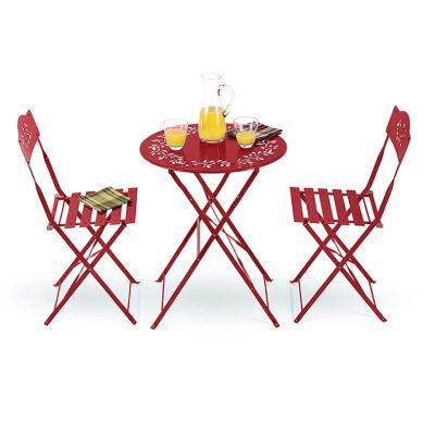 Metal Outdoor Garden Furniture Foldable Bistro Set