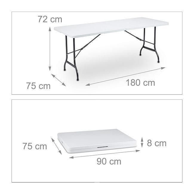 High Quality 6FT White Rectangle Catering Plastic Folding Table