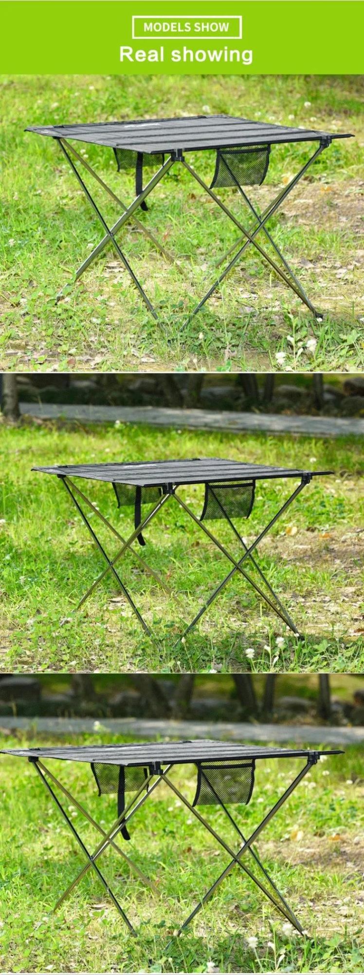 Lightweigh Hiking Fishing Aluminum Portable Picnic Japanese BBQ Table