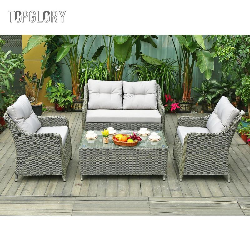 Backyard Furniture Outdoor Garden Patio Gazebo Aluminum Rattan Couch Sofa