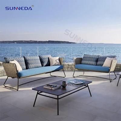Leisure Comfortable Outdoor Aluminum Sofa and Table with HPL Board