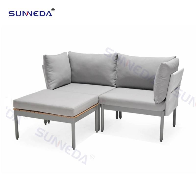 Outdoor Minimalism Modern Sectional Sofa with Aluminum Frame