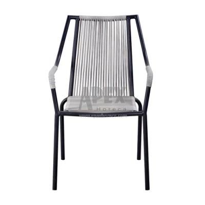 Modern High Back Outdoor Dining Room Balcony Waterproof Rattan Chair