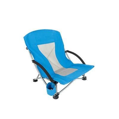 New Design Light Weight Camping Folding Low Moon Chair Ultralight Backpacking Chair with Cup Holder and Carry Bag