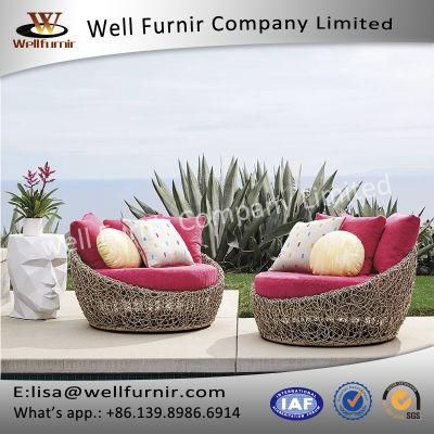 Well Furnir Valentines Poolside Unique Woven Wicker Daybed (T-100)