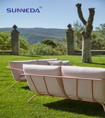 Backyard Furniture Durable Garden Sofa Factory Directly Sell Modern Cushion Soft Outdor Sofa Set