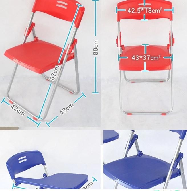 China Wholesale Cheap Plastic Chair Users with Writing Board Folding Chair