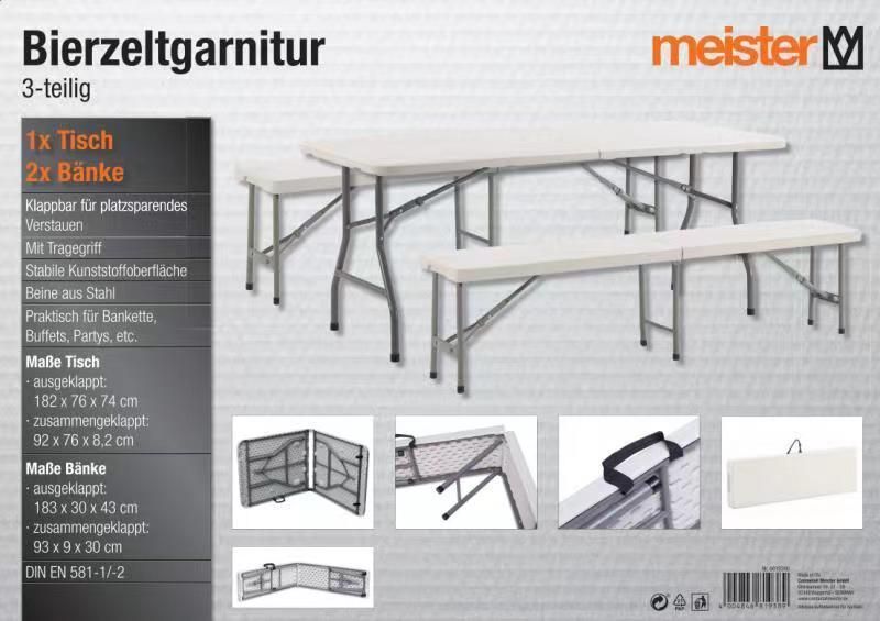 Plastic Folding Table in Beerset Banc