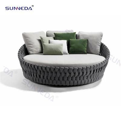 Modern Outdoor Home Hotel Garden Furniture Round Daybed Sofabed Sunbed