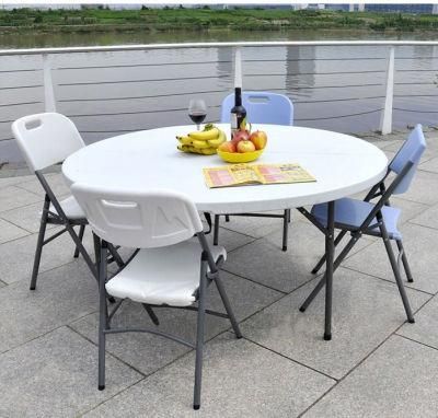 Wholesale Cheap Garden White Plastic Material Folding Round Tables