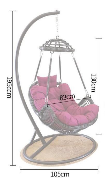 Fancy Outdoor Furniture Wicker Garden Hotel Rattan Hanging Swing Chair
