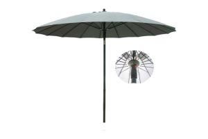 Hand Push 10ft Fiber Glass Garden Umbrella-Outdoor Fiber Glass Umbrella