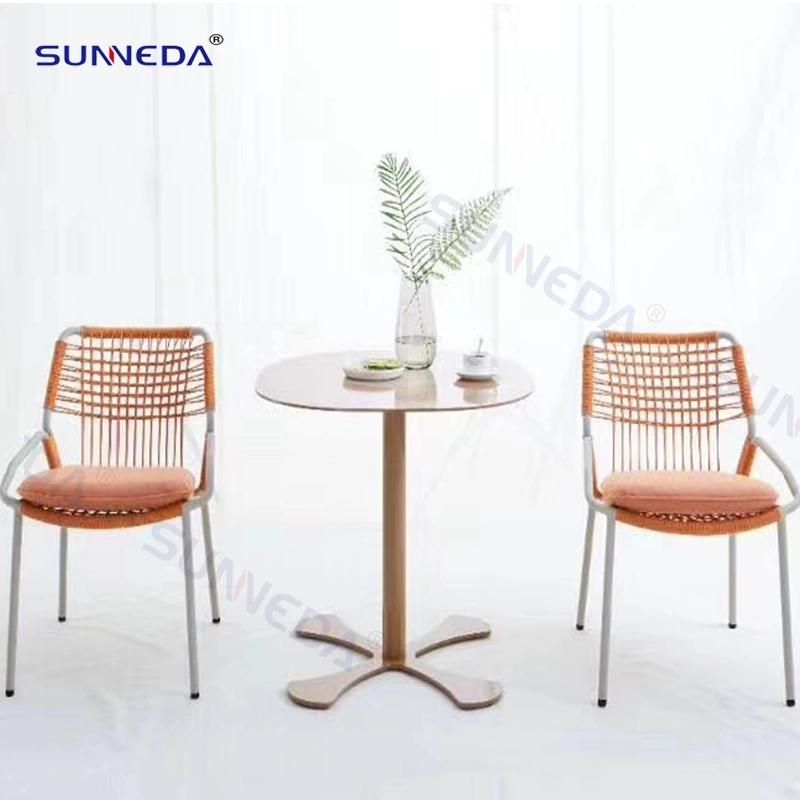 Factory Custom Patio Dining Table Set with Aluminum Round Top