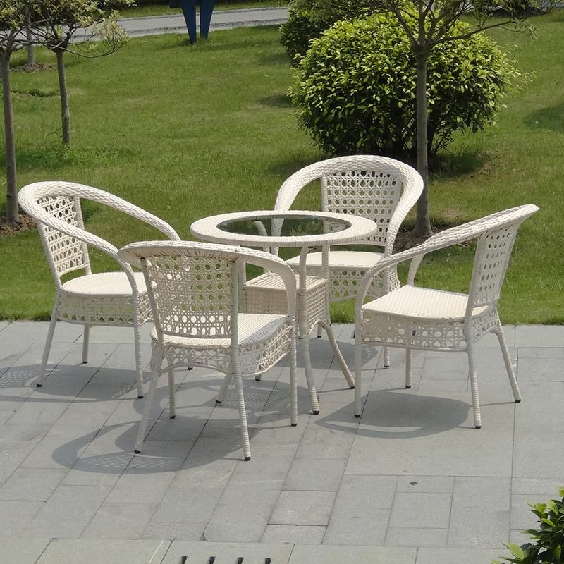 Outdoor Garden Modern Leisure Handmake Design Party Table Rattan Chair