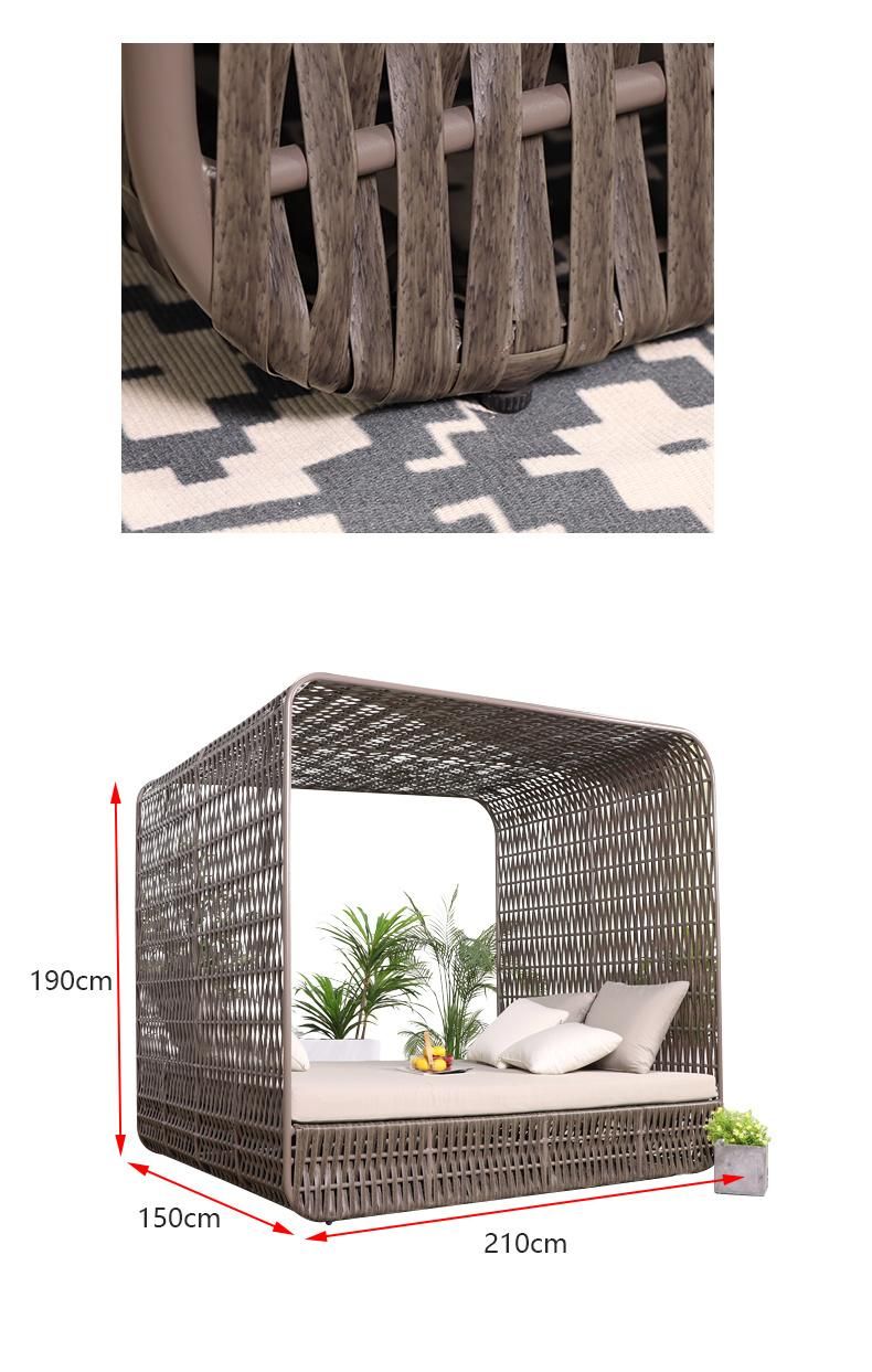 Modern Pool Swimming Daybed Wicker Rattan Sunbed Outdoor Garden Furniture Supplier