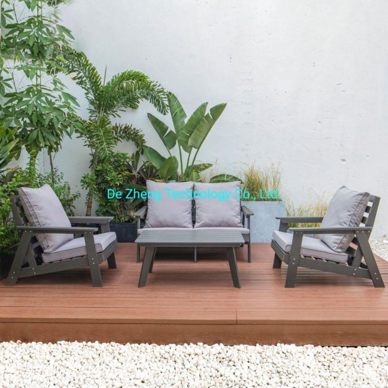 All Weather Resistance Patio HIPS Waterproof Outdoor Garden Sofa Outdoor Wooden Garden Furniture