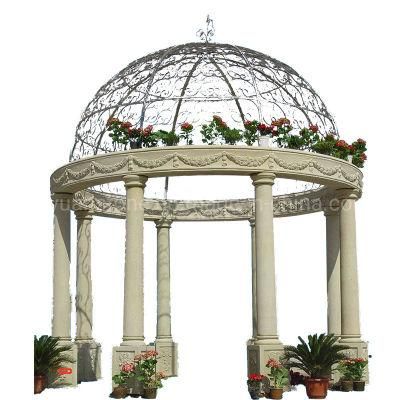 Stone Gazebo Marble Carving Pavilion for Antique Outdoor Decoration