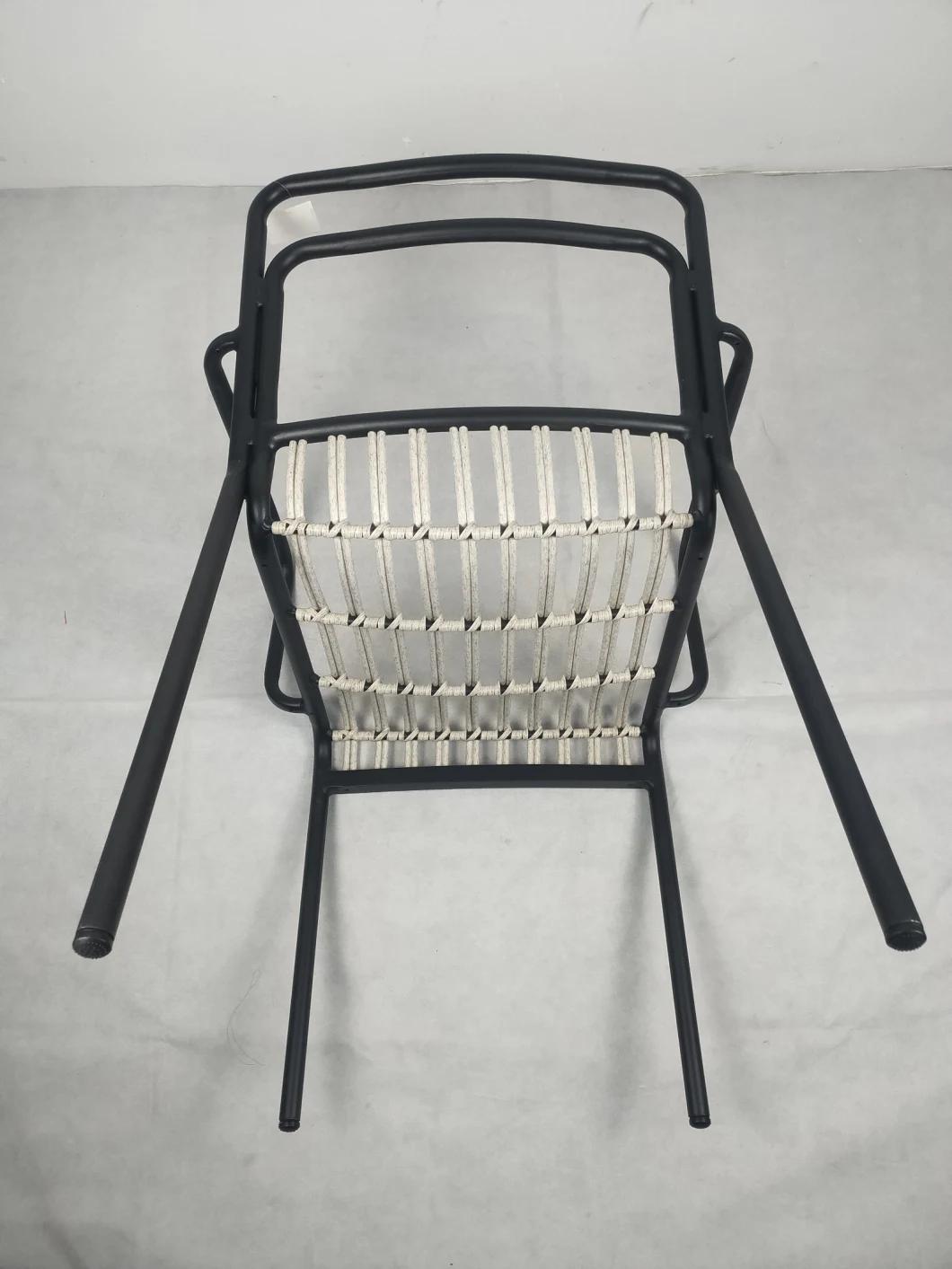 Top Quality Waterproof Project Customized Wicker Stackable Outdoor Cafe Leisure Bar Chair