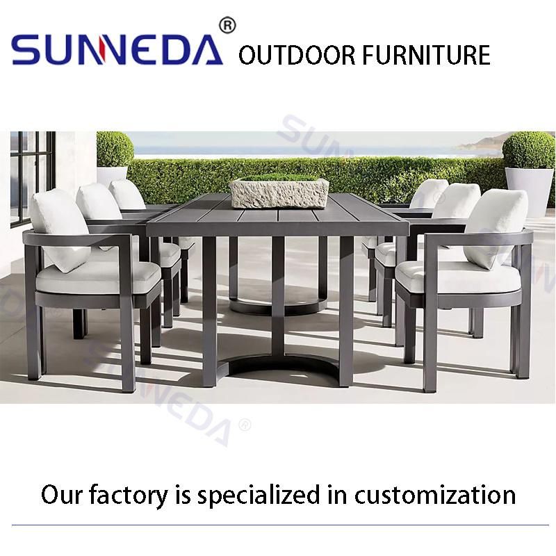Outdoor Garden Modern All Aluminum Frame Soft Chair with Cushion