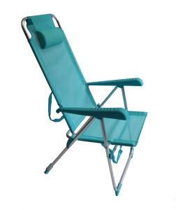 Oversize Foldig Chair 7 Position Beach Chair Blue