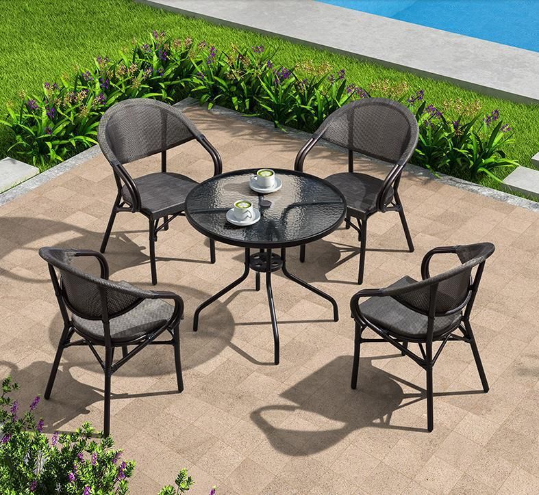 Wicker Chair Outdoor Garden Table and Chair Combination Balcony Three-Piece Set