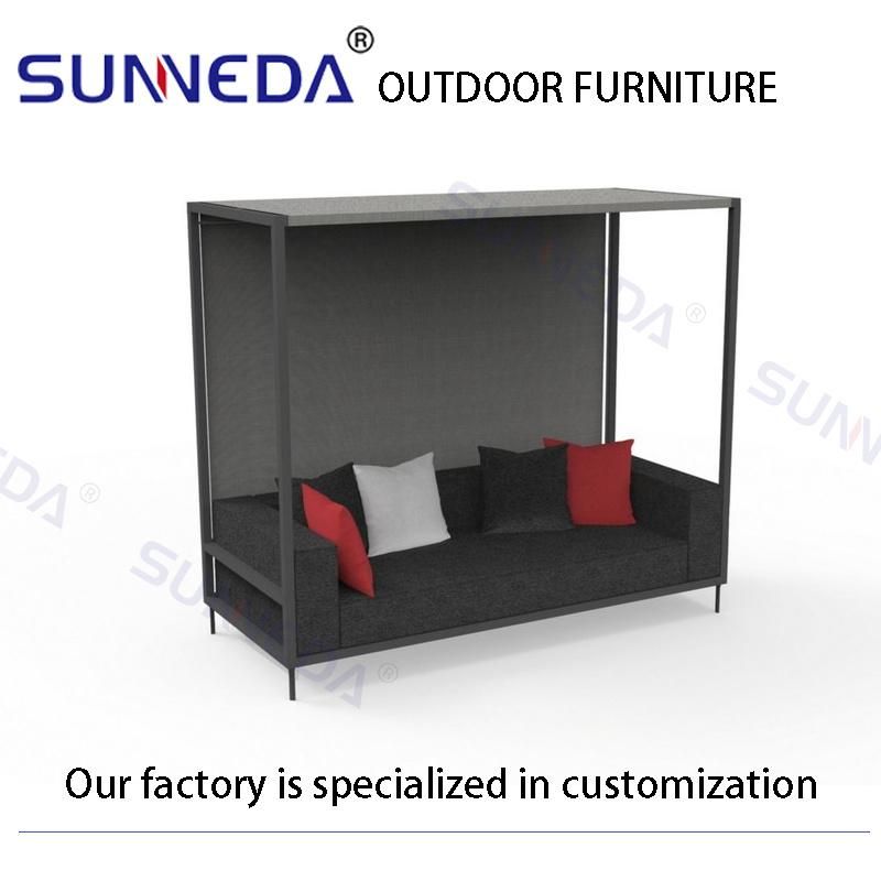 Simple Style Outdoor Custom Patio Beach Sofa with Sunshade Furniture