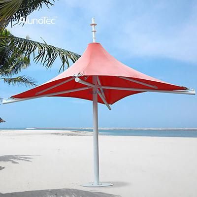 Instant Sun Shade Middle Pole Membrane Structure Patio Cover Furniture Parasols Beach Umbrella Outdoor Umbrellas
