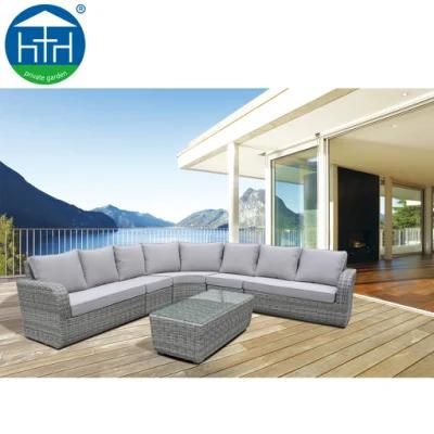 Rattan Outdoor Gazebo Corner Group Sofa Large Garden Wicker Sectional Sofa