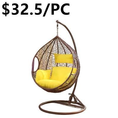 Cheap Outdoor Patio Garden Rattan Hanging Swing Chair