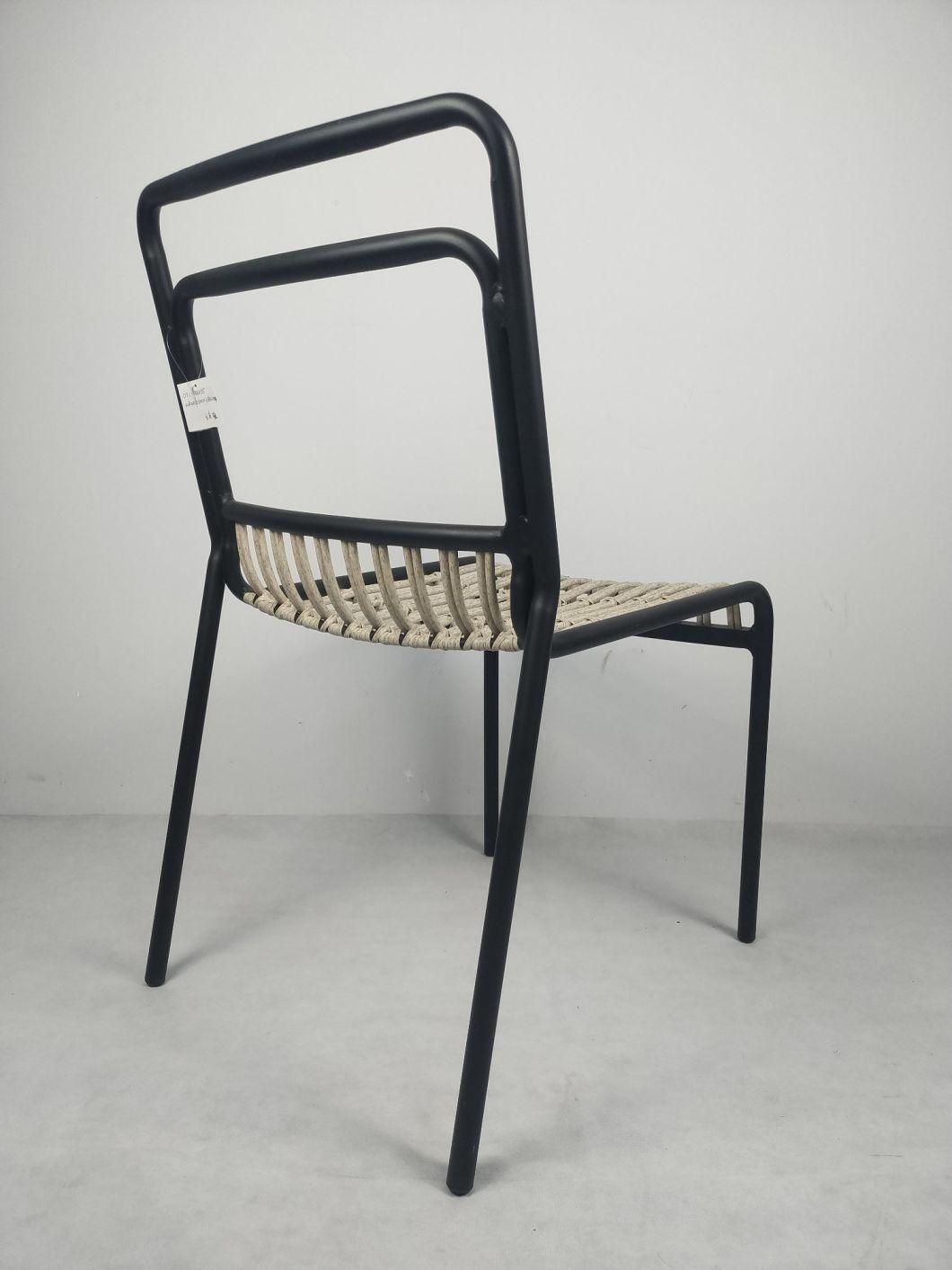 Modern Outdoor Furniture Stackable Rattan Chair Waterproof Garden Furniture for Restaurant Used