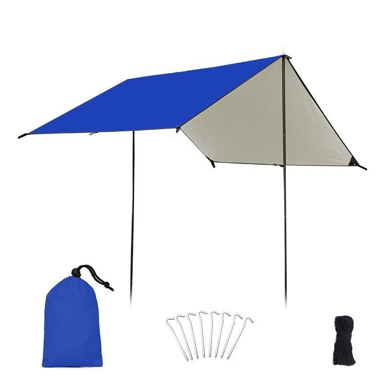 Simple Multi-Person Outdoor Canopy Tent Awning Waterproof Tarp Tent Shade Ultralight Garden Anti-Ultraviolet Canopy Sun Shelter Shade Wyz16038