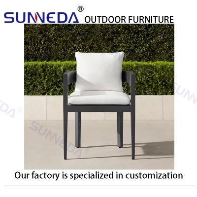 Outdoor Garden Modern All Aluminum Frame Soft Chair with Cushion