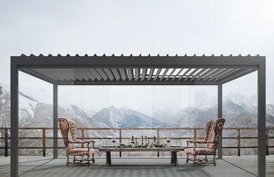 Patio Shading System Aluminum Waterproof Motorized Bioclimatic Pergola