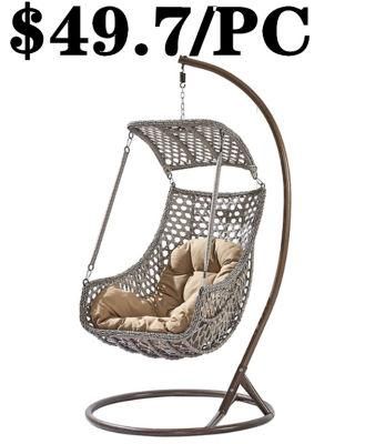 Modern Outdoor Wicker Rattan Egg Patio Hanging Balcony Swing Chair
